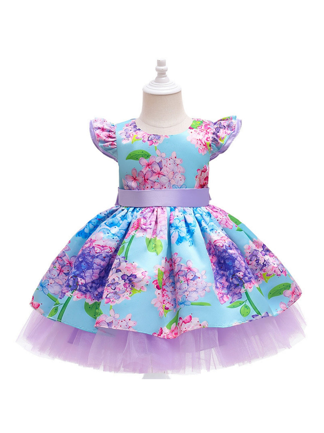 Robe de Bal à Encolure Dégagée et Manches Courtes, Longueur Genou, avec Dentelle