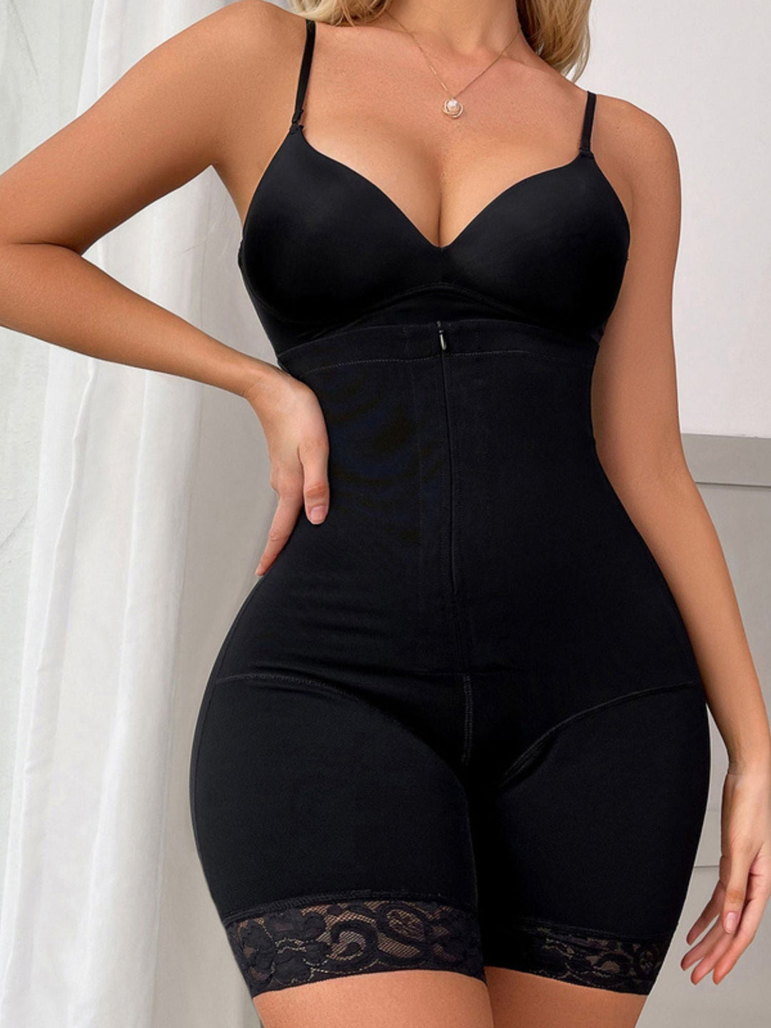 Corset Sexy de Couleur Unie Taille Haute Sport Shapewear