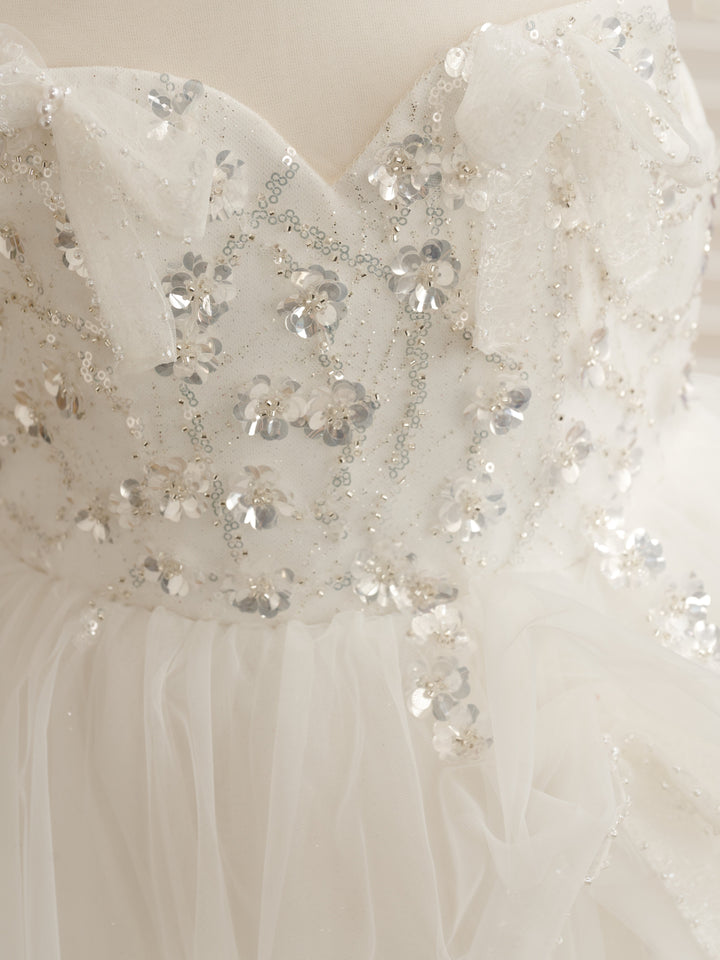 Robe de Bal/Princesse en Satin et Tulle, Longueur Au Sol, pour Demoiselle D'Honneur