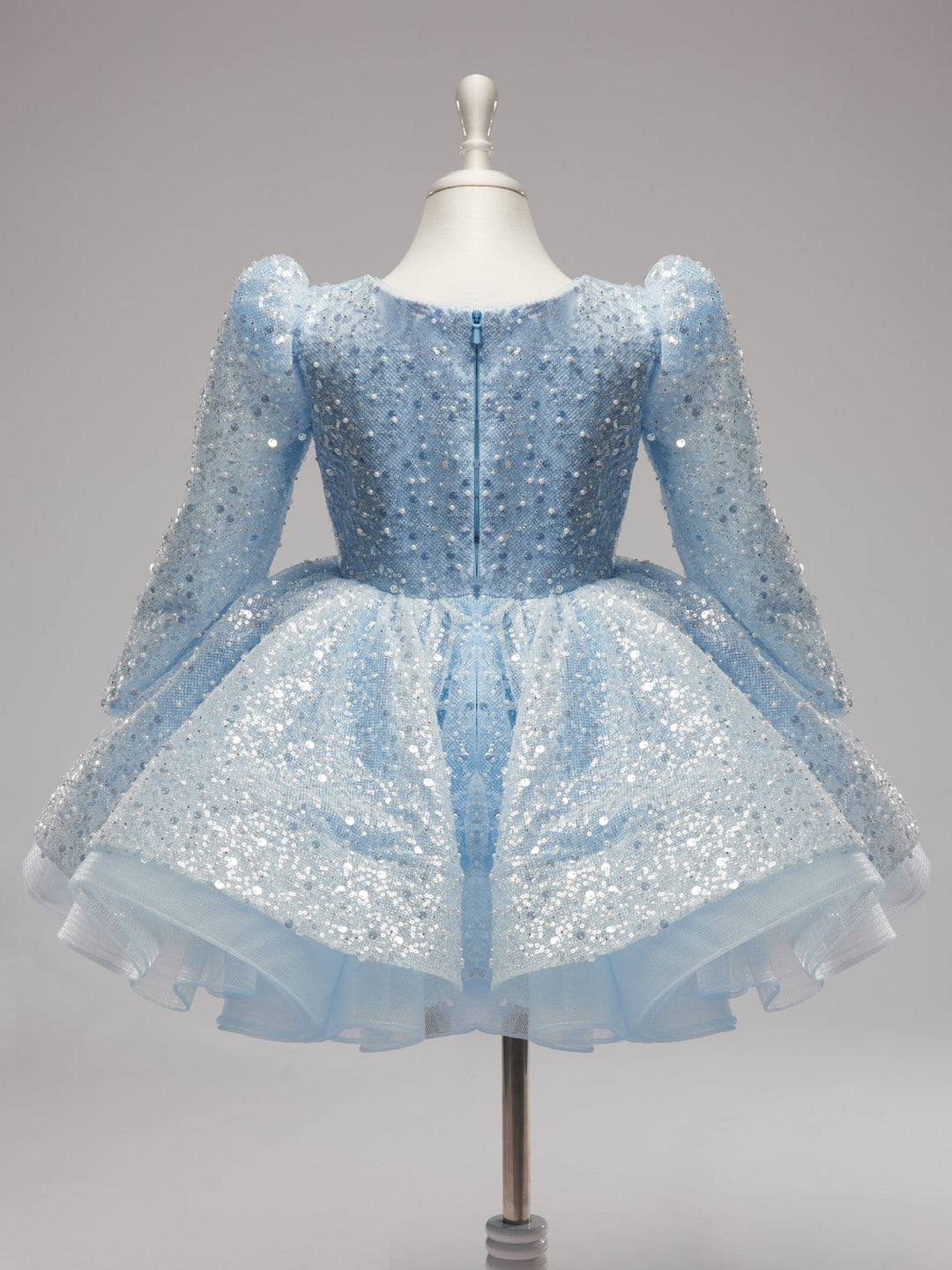Robe Bleue en Tulle Jusqu'Aux Genoux