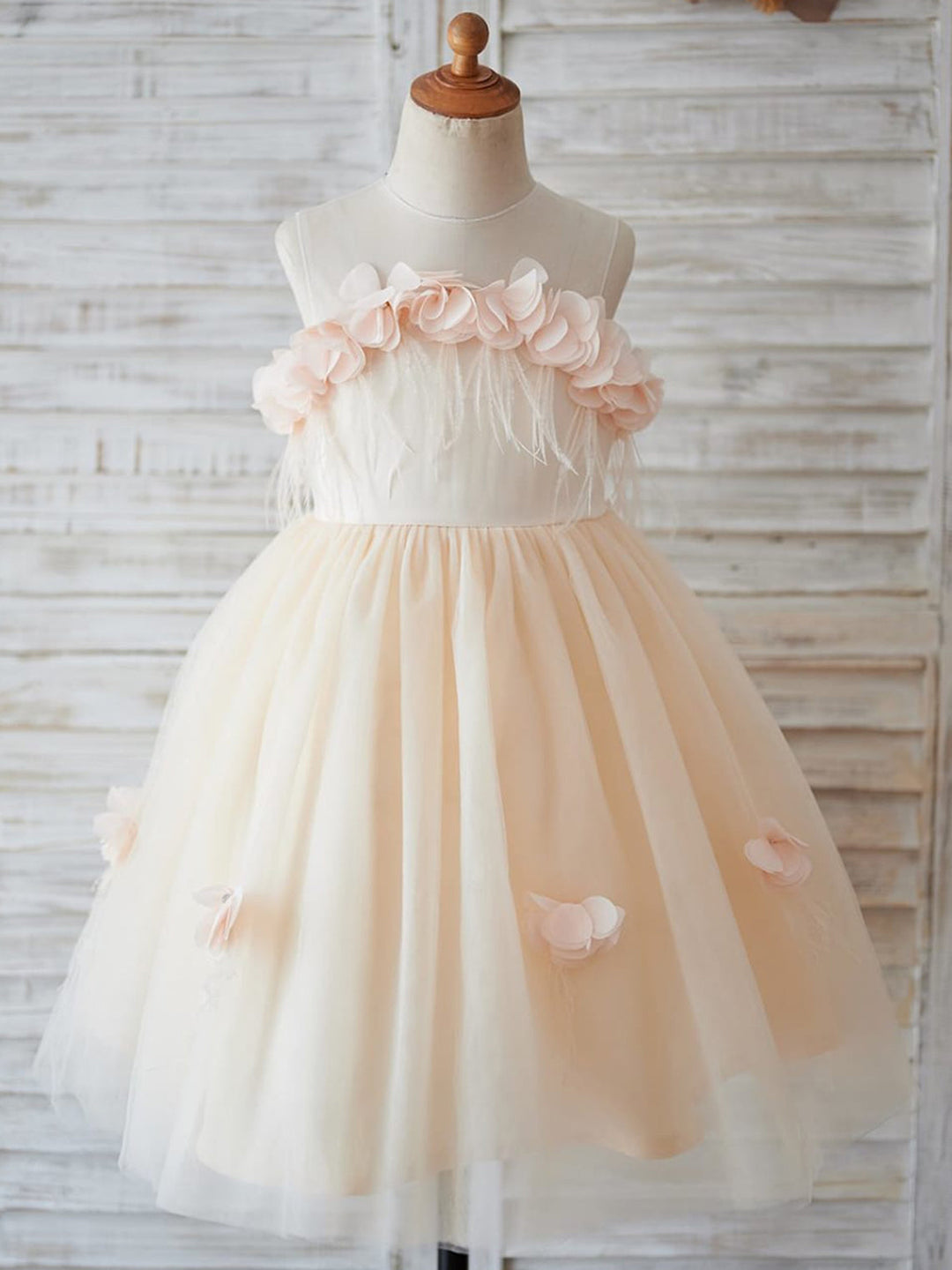 Robe de Bal/Princesse en Tulle Longueur Genou pour Demoiselle D'Honneur