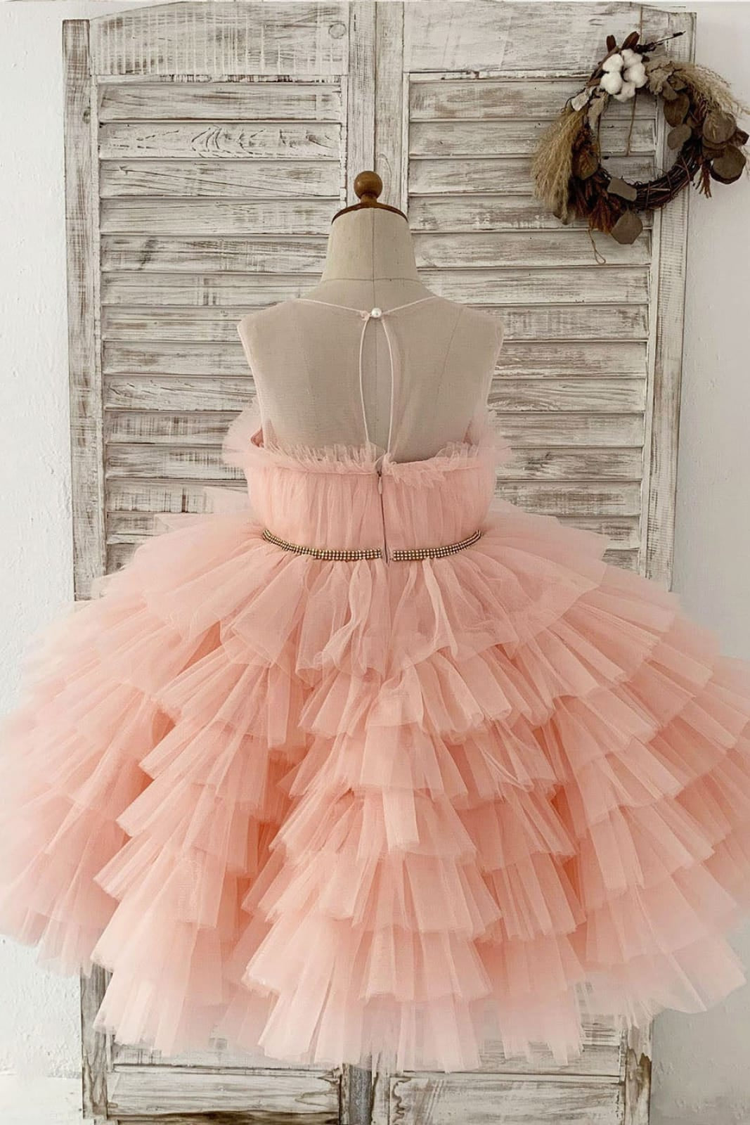 Robe de Bal/Princesse en Tulle Longueur Genou pour Demoiselle D'Honneur