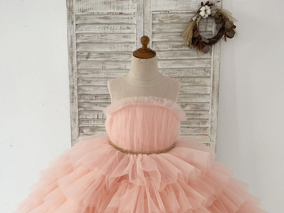 Robe de Bal/Princesse en Tulle Longueur Genou pour Demoiselle D'Honneur