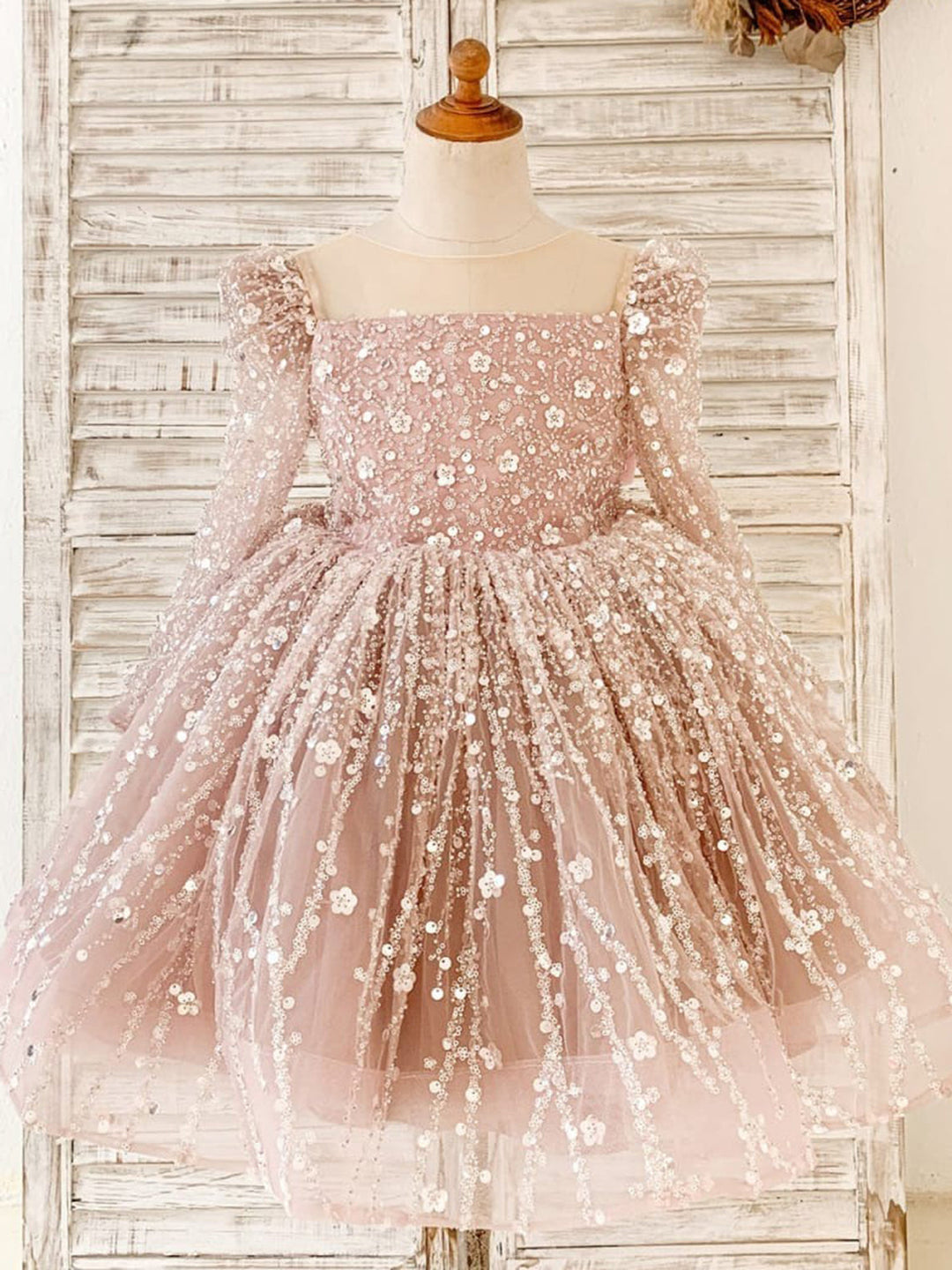 Robe de Bal/Princesse en Tulle Longueur Genou pour Fille