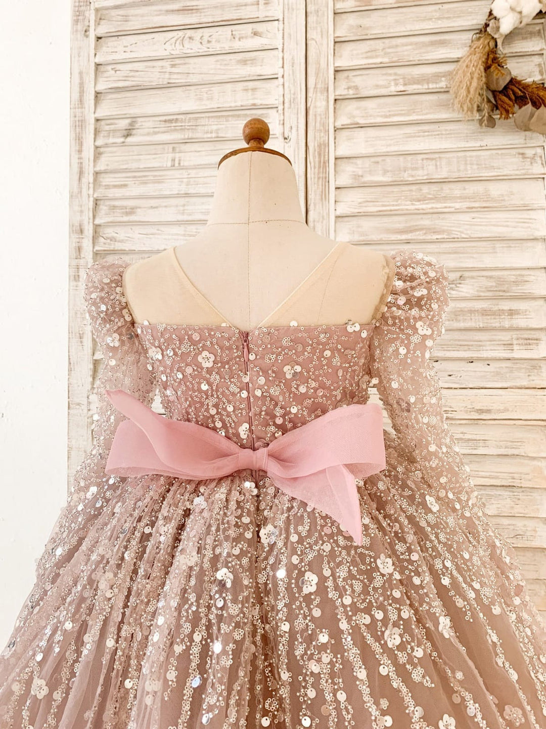 Robe de Bal/Princesse en Tulle Longueur Genou pour Fille
