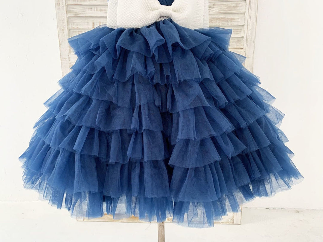 Robe de Demoiselle D'Honneur en Tulle Coupe A Jusqu'Aux Genoux