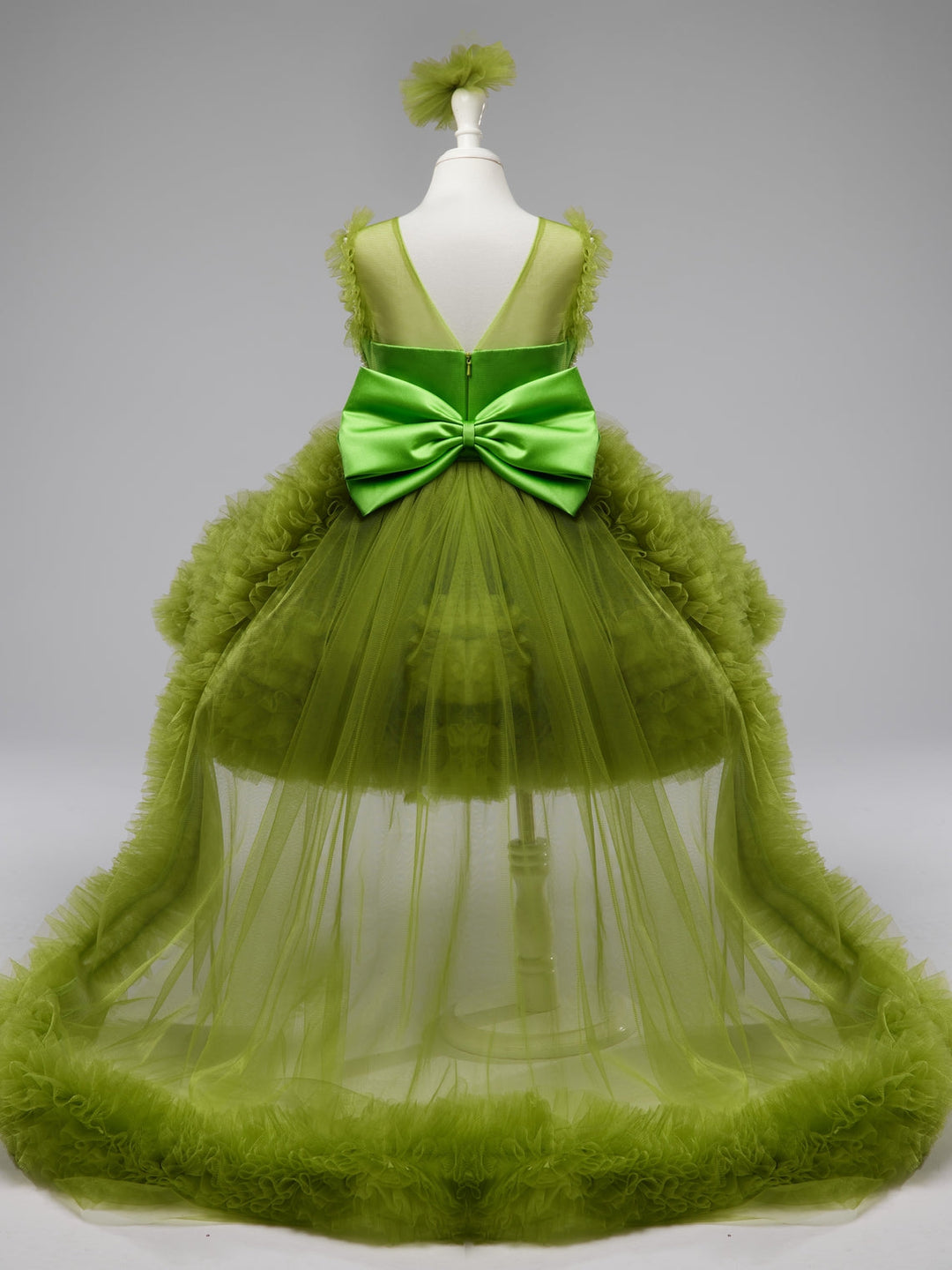 Robe de Bal/Princesse Asymétrique en Tulle pour Bébé Fille, Tenue de Fête pour 1Er Anniversaire