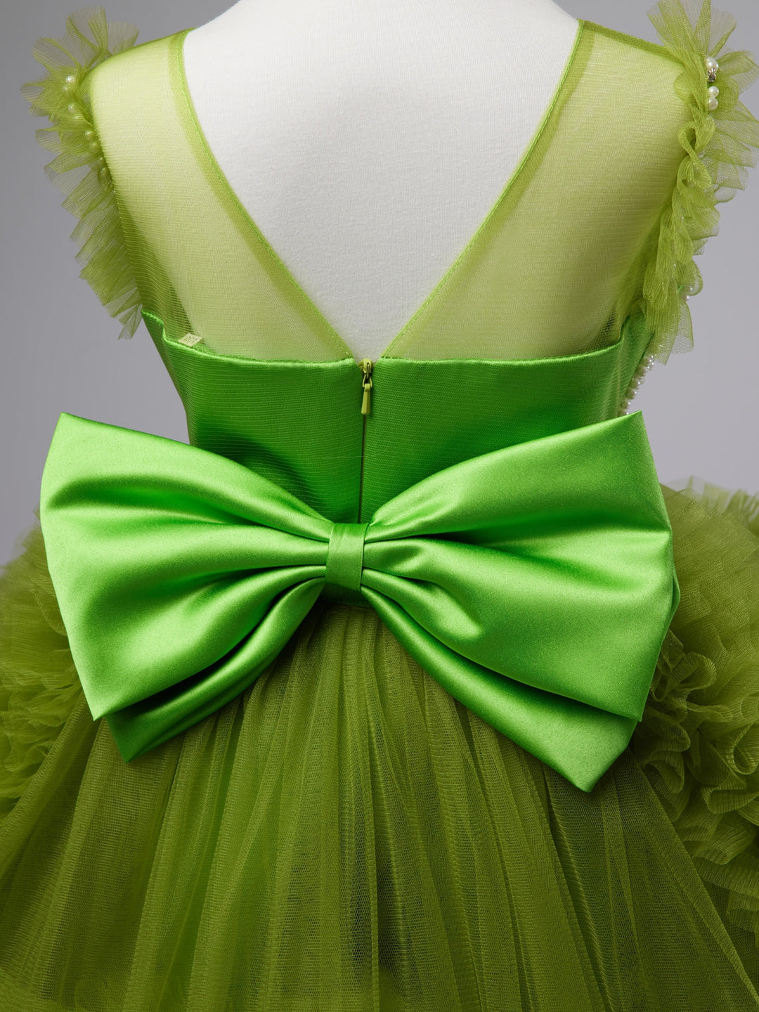 Robe de Bal/Princesse Asymétrique en Tulle pour Bébé Fille, Tenue de Fête pour 1Er Anniversaire