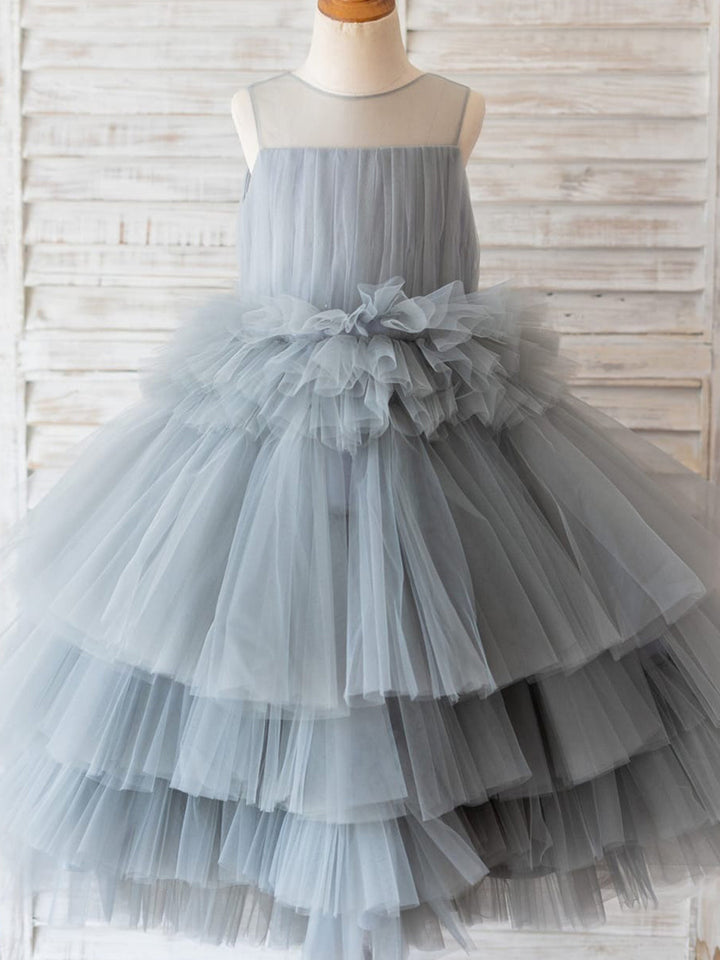 Robe de Bal/Princesse en Tulle Longueur Genou pour Demoiselle D'Honneur