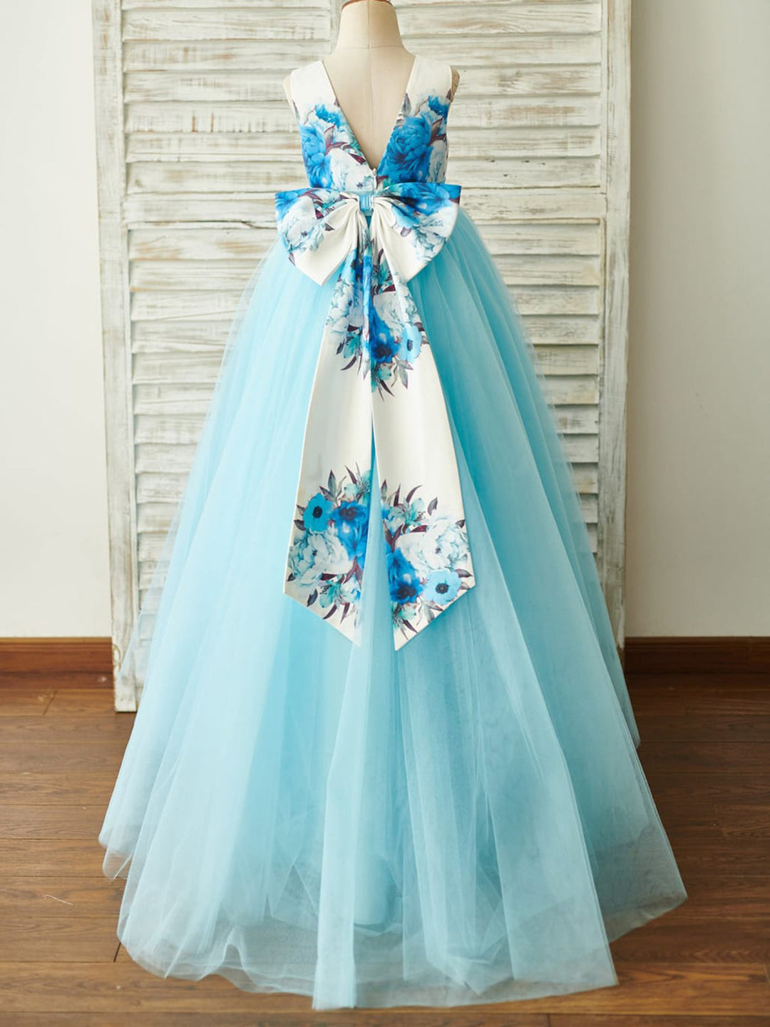 Robe de Bal/Princesse en Tulle Satiné Longue Au Sol
