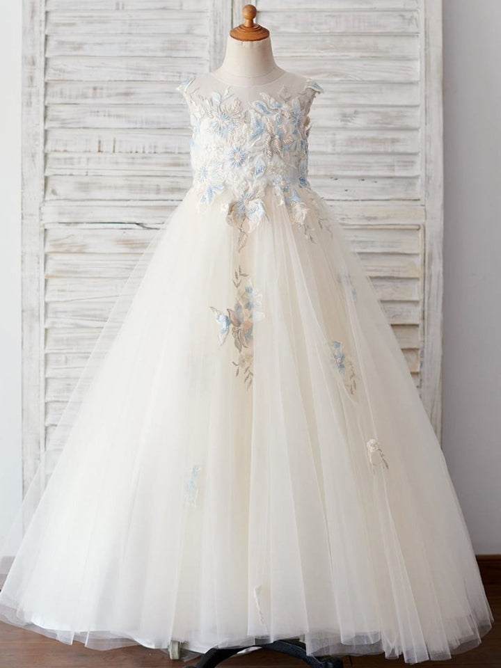 Robe de Bal/Princesse en Tulle et Dentelle pour Demoiselle D'Honneur