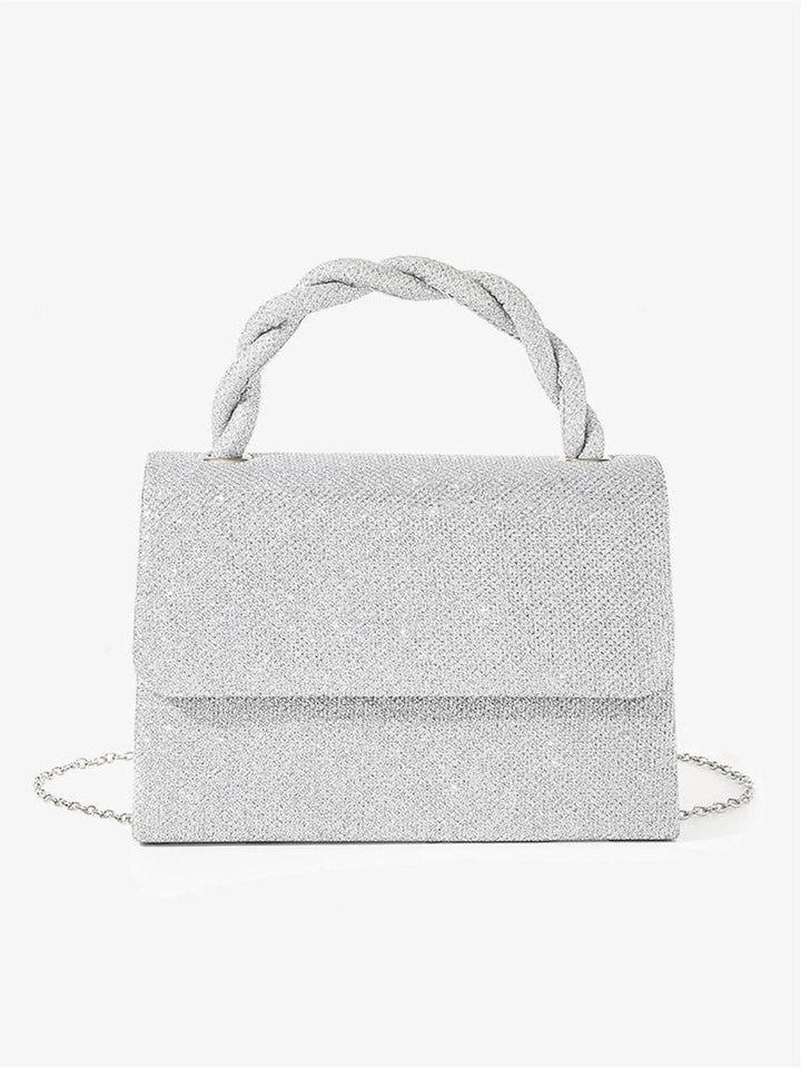 Sacs de Soirée en Polyester à Plusieurs Compartiments, Couleur Unie, avec Motif de Chaîne et Nœud