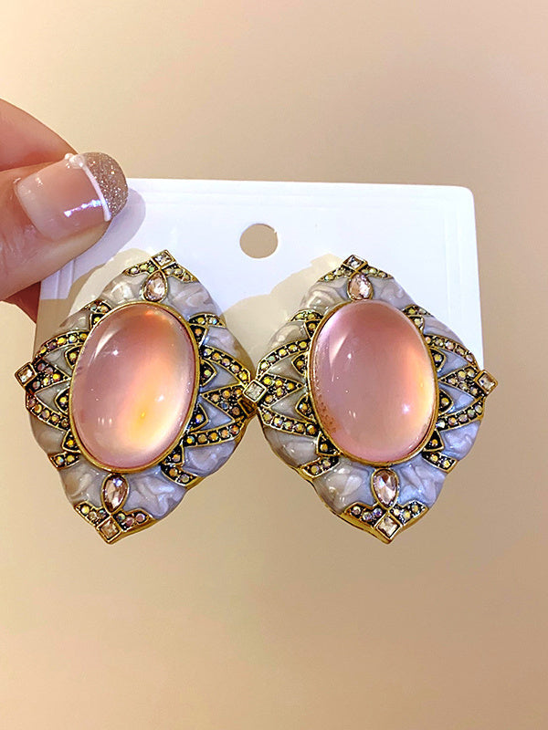 Boucles D'Oreilles à Tige pour Femmes, Boucles D'Oreilles Tendance Transparentes pour Mariage et Travail