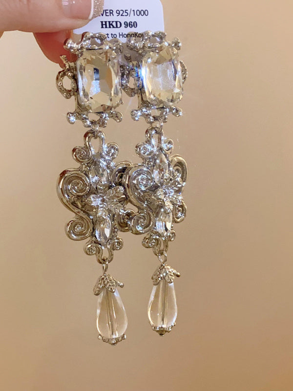 Boucles D'Oreilles Longues de Style Européen et Américain Léger et Luxueux pour Femmes