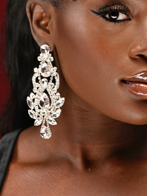 Boucles D'Oreilles Strass Haut de Gamme Accessoires Tendance Boucles D'Oreilles
