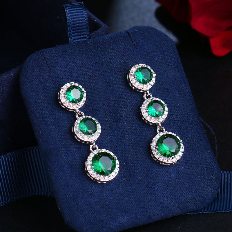 Boucles D'Oreilles Pendantes en Strass