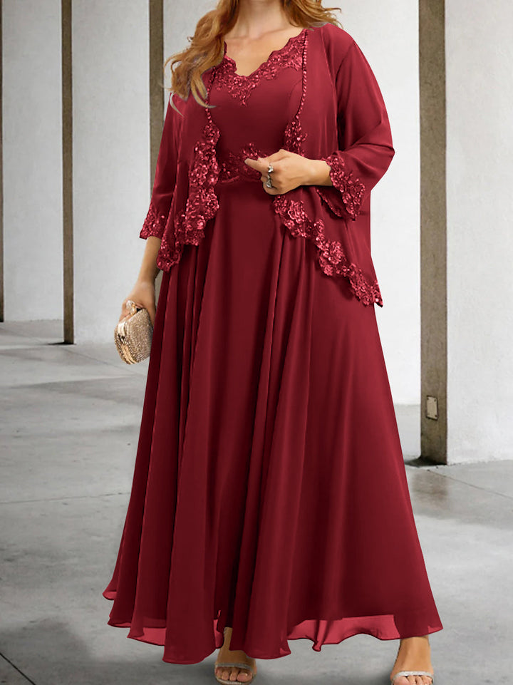 Robes de Mère de la Mariée Coupe A-Line/Princesse avec Appliques et Paillettes