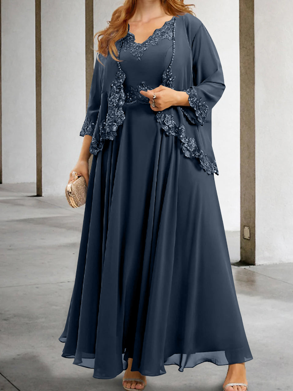 Robes de Mère de la Mariée Coupe A-Line/Princesse avec Appliques et Paillettes