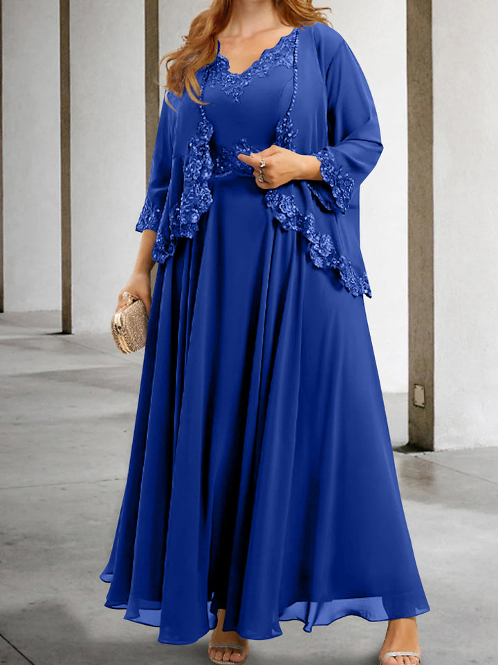 Robes de Mère de la Mariée Coupe A-Line/Princesse avec Appliques et Paillettes