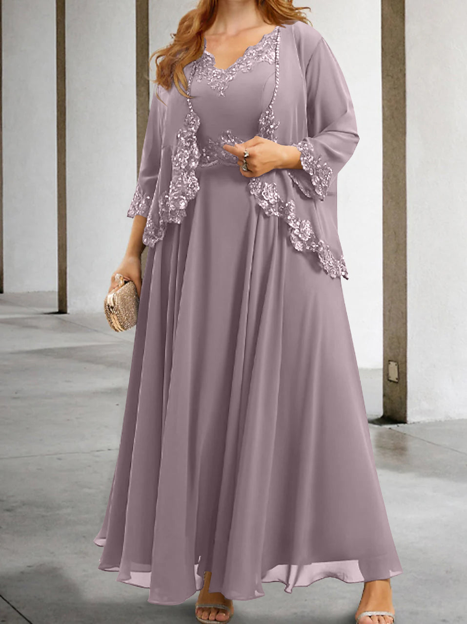 Robes de Mère de la Mariée Coupe A-Line/Princesse avec Appliques et Paillettes