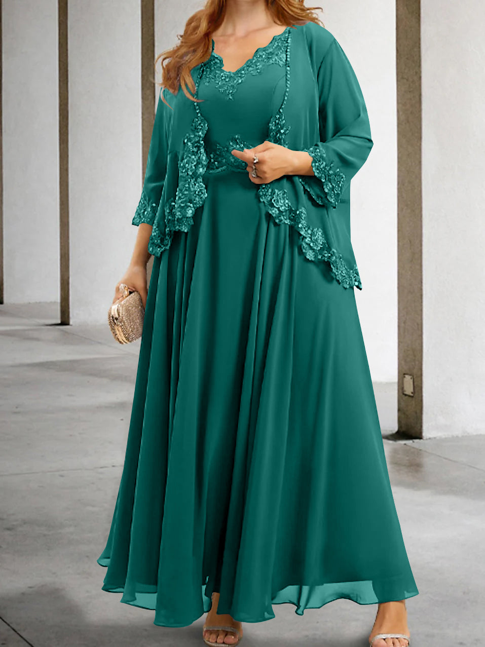 Robes de Mère de la Mariée Coupe A-Line/Princesse avec Appliques et Paillettes