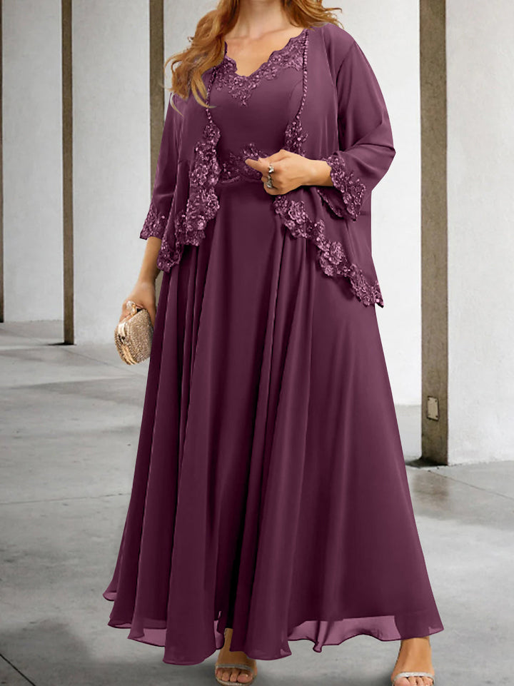 Robes de Mère de la Mariée Coupe A-Line/Princesse avec Appliques et Paillettes