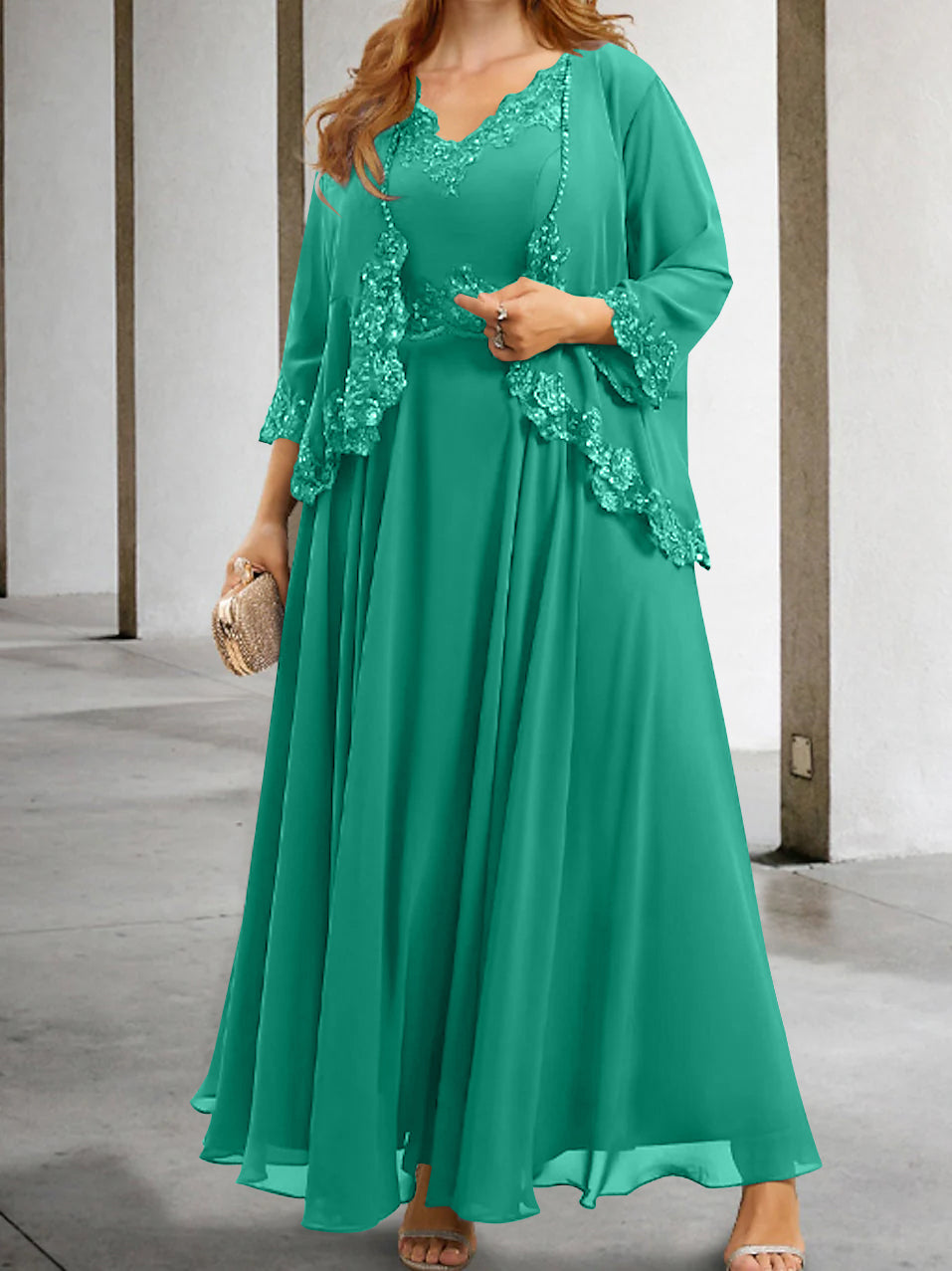 Robes de Mère de la Mariée Coupe A-Line/Princesse avec Appliques et Paillettes