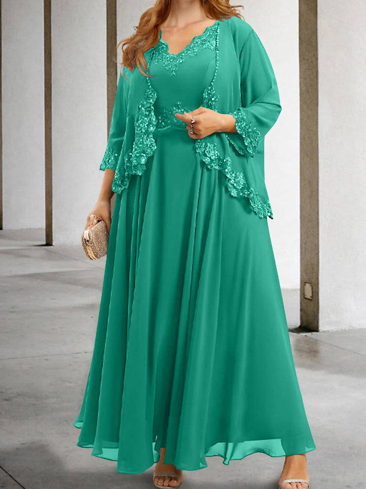 Robes de Mère de la Mariée Coupe A-Line/Princesse avec Appliques et Paillettes