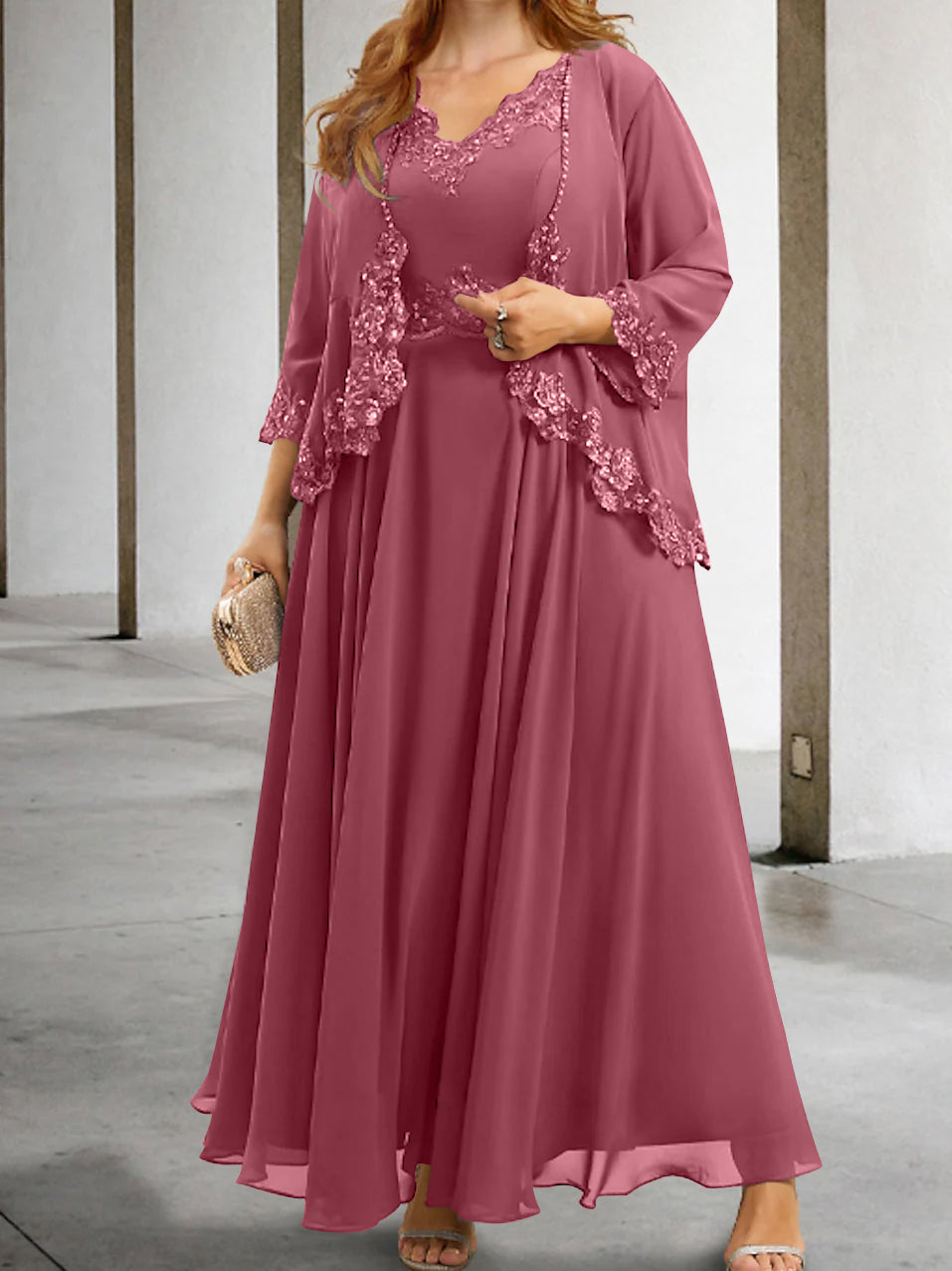 Robes de Mère de la Mariée Coupe A-Line/Princesse avec Appliques et Paillettes