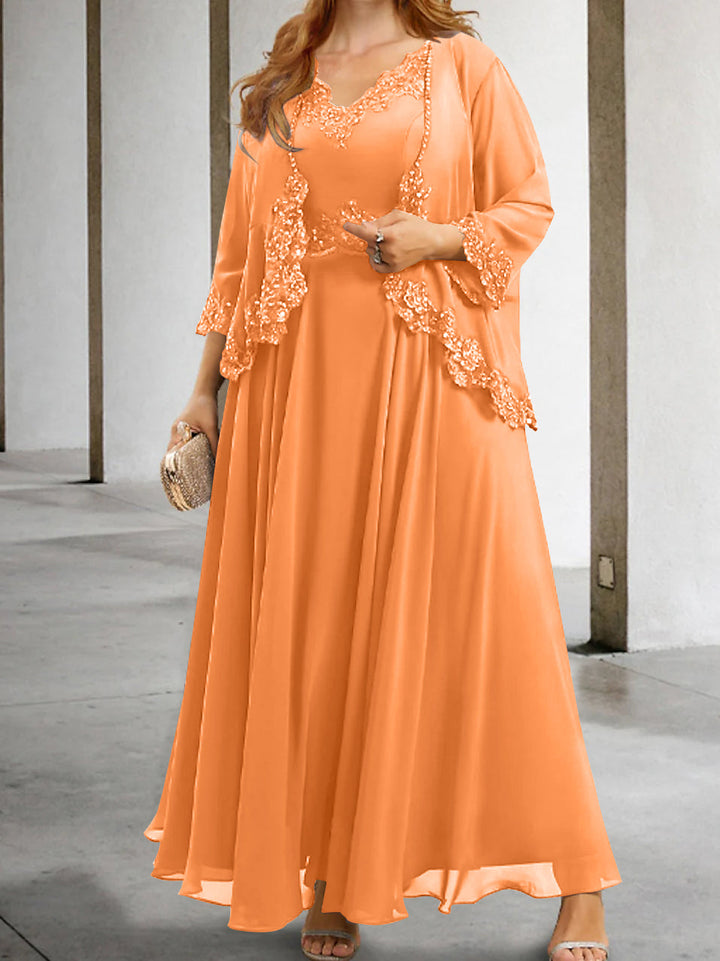 Robes de Mère de la Mariée Coupe A-Line/Princesse avec Appliques et Paillettes