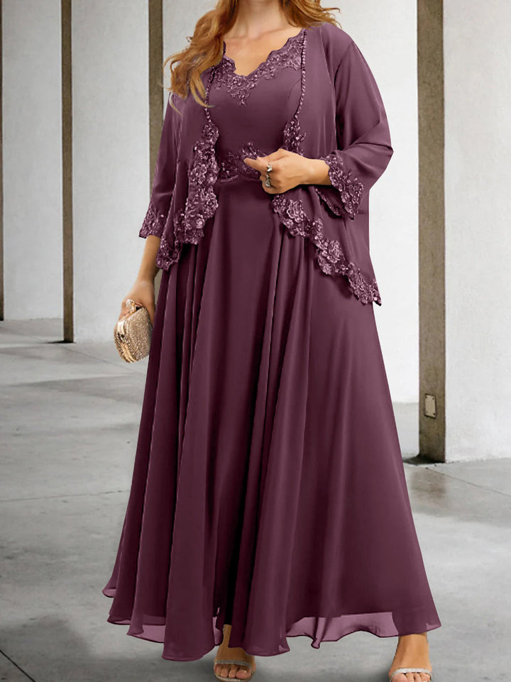 Robes de Mère de la Mariée Coupe A-Line/Princesse avec Appliques et Paillettes