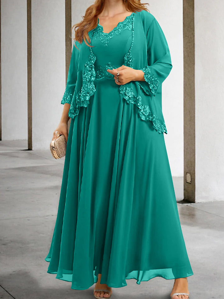 Robes de Mère de la Mariée Coupe A-Line/Princesse avec Appliques et Paillettes