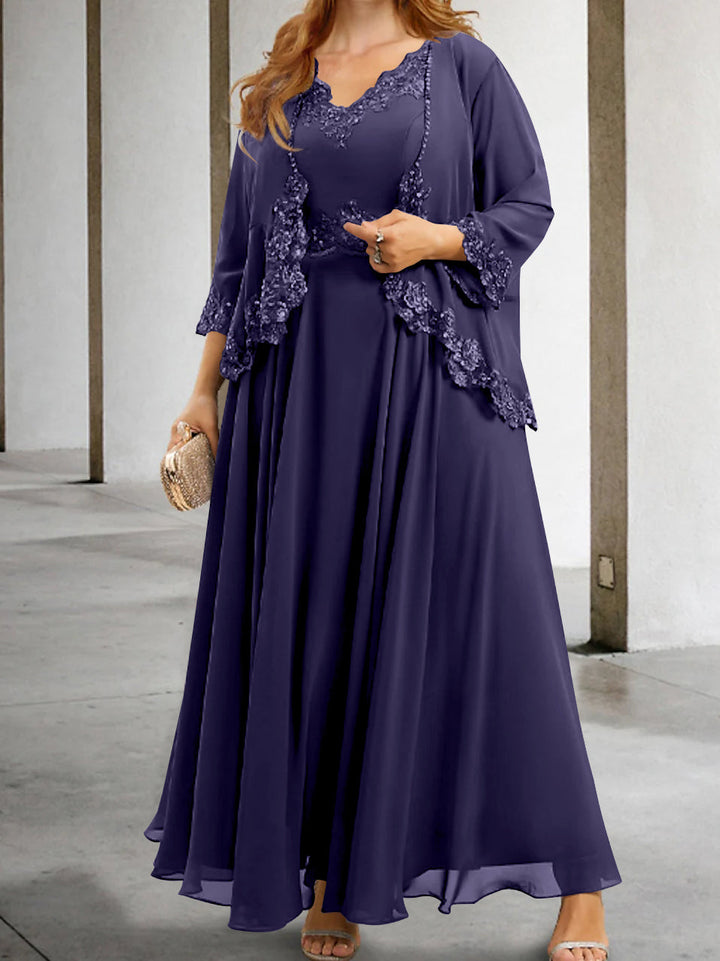 Robes de Mère de la Mariée Coupe A-Line/Princesse avec Appliques et Paillettes