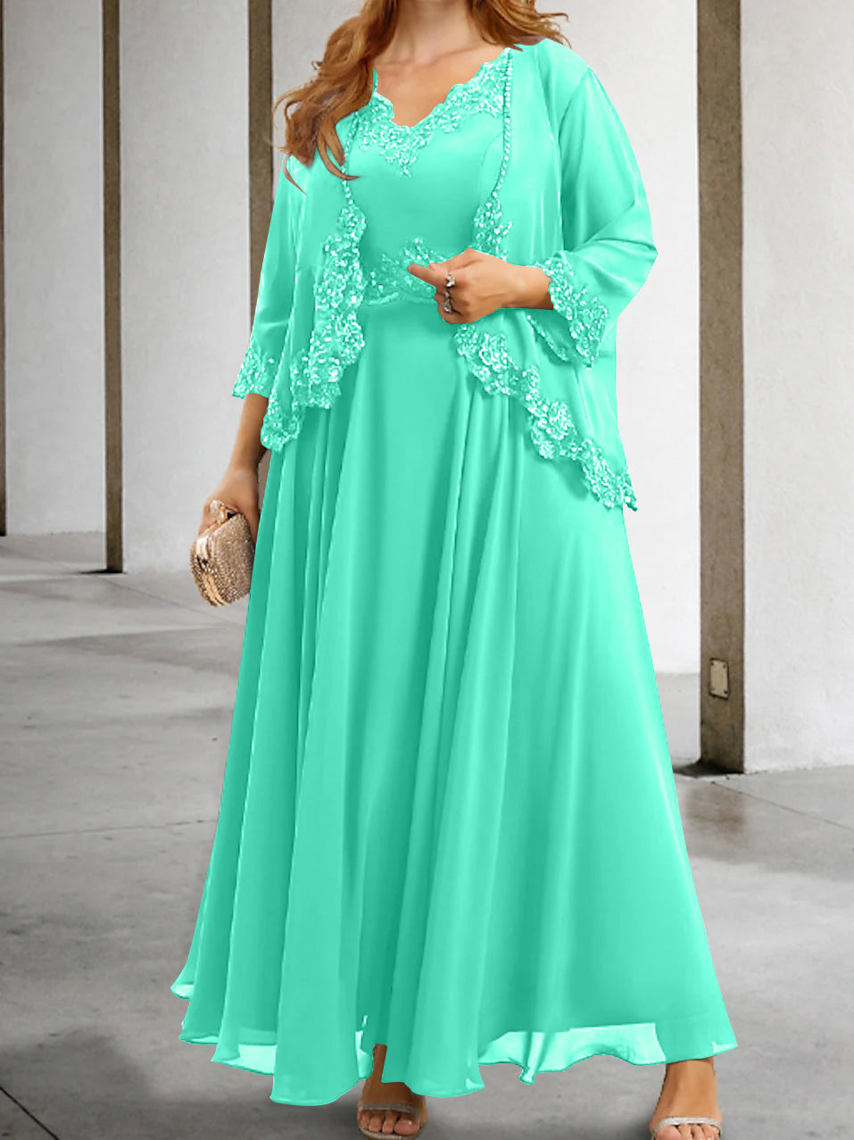 Robes de Mère de la Mariée Coupe A-Line/Princesse avec Appliques et Paillettes