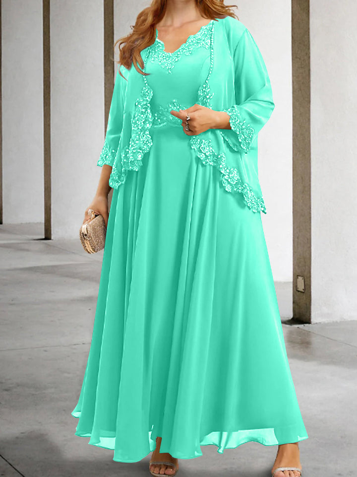 Robes de Mère de la Mariée Coupe A-Line/Princesse avec Appliques et Paillettes