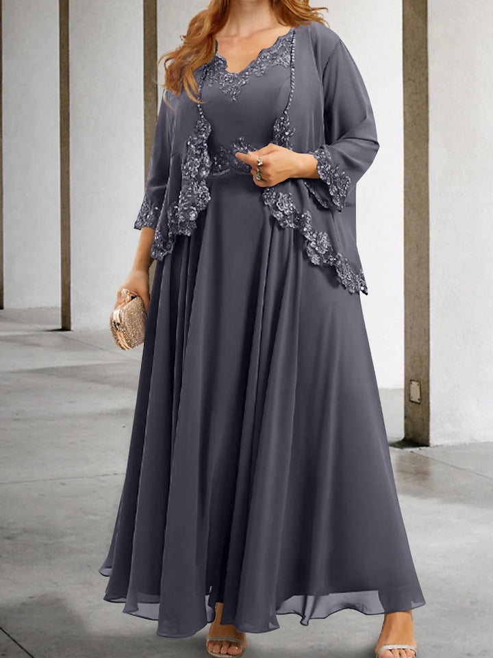 Robes de Mère de la Mariée Coupe A-Line/Princesse avec Appliques et Paillettes