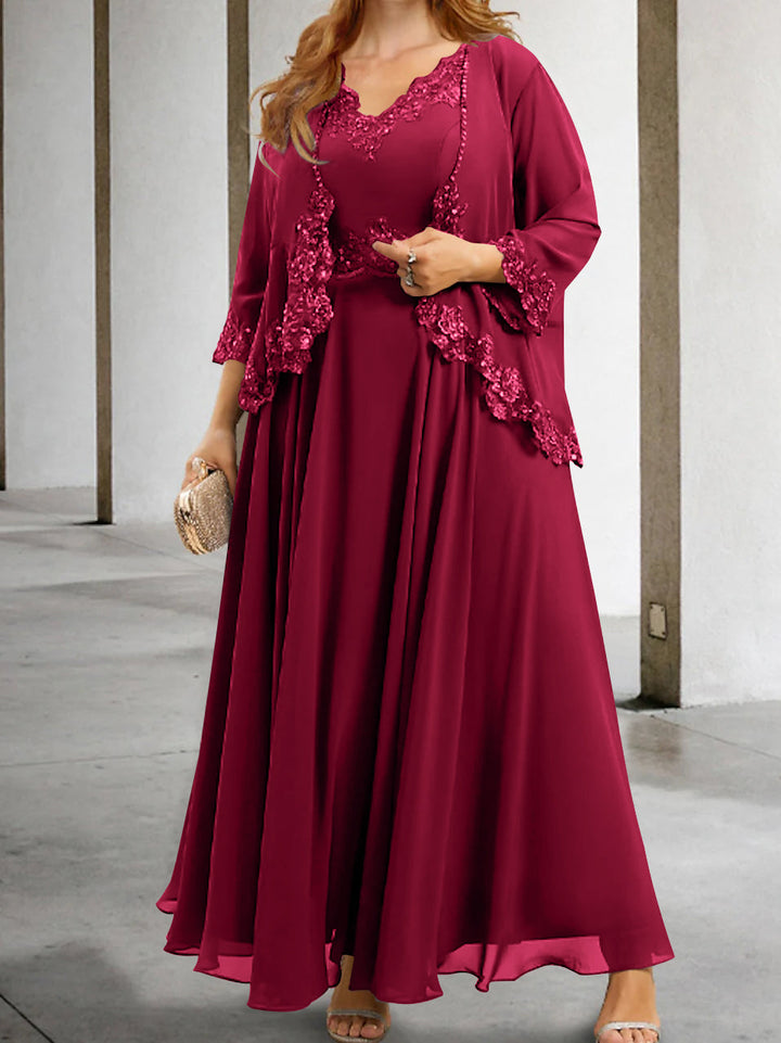 Robes de Mère de la Mariée Coupe A-Line/Princesse avec Appliques et Paillettes