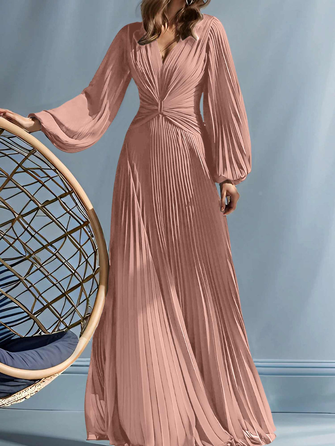 Robes de Mère de la Mariée A-Line/Princess à Col en V avec Fronces