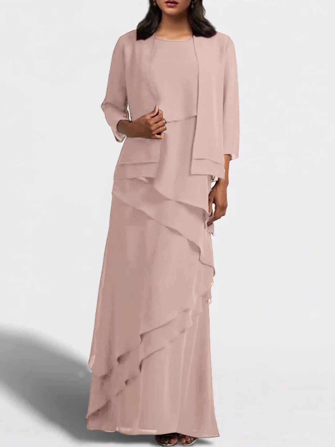 Robes de Mère de la Mariée Fourreau/Colonne Longueur Au Sol avec Veste