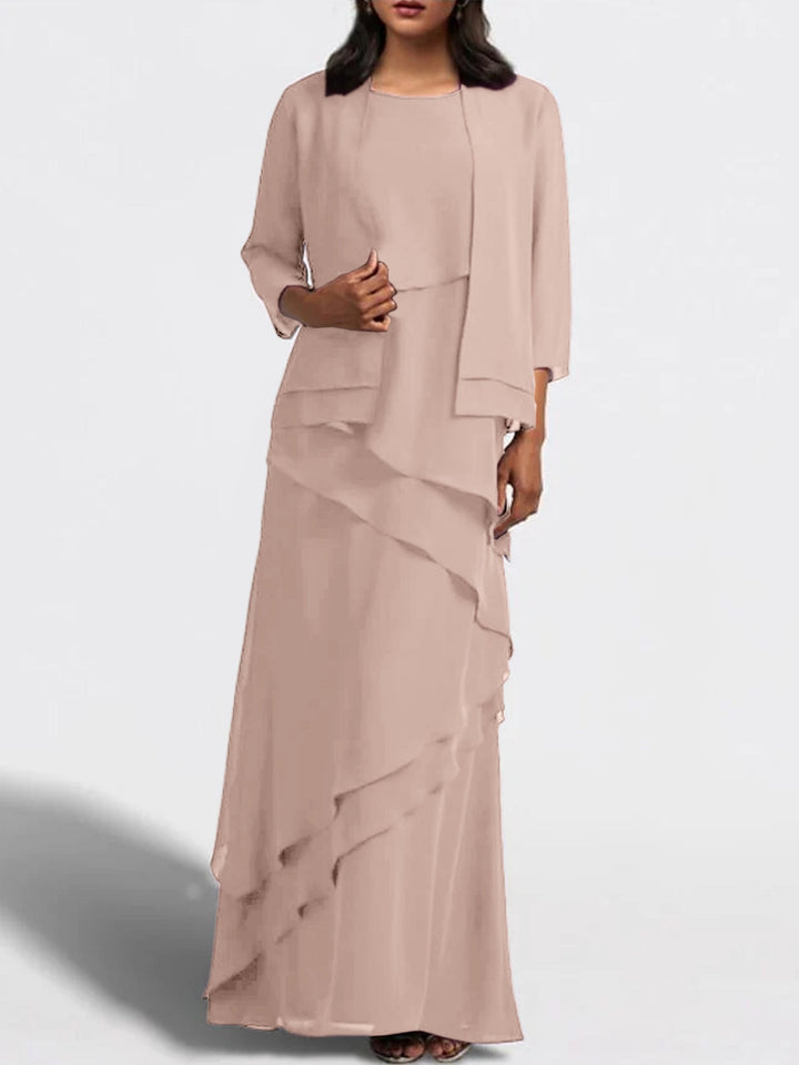 Robes de Mère de la Mariée Fourreau/Colonne Longueur Au Sol avec Veste