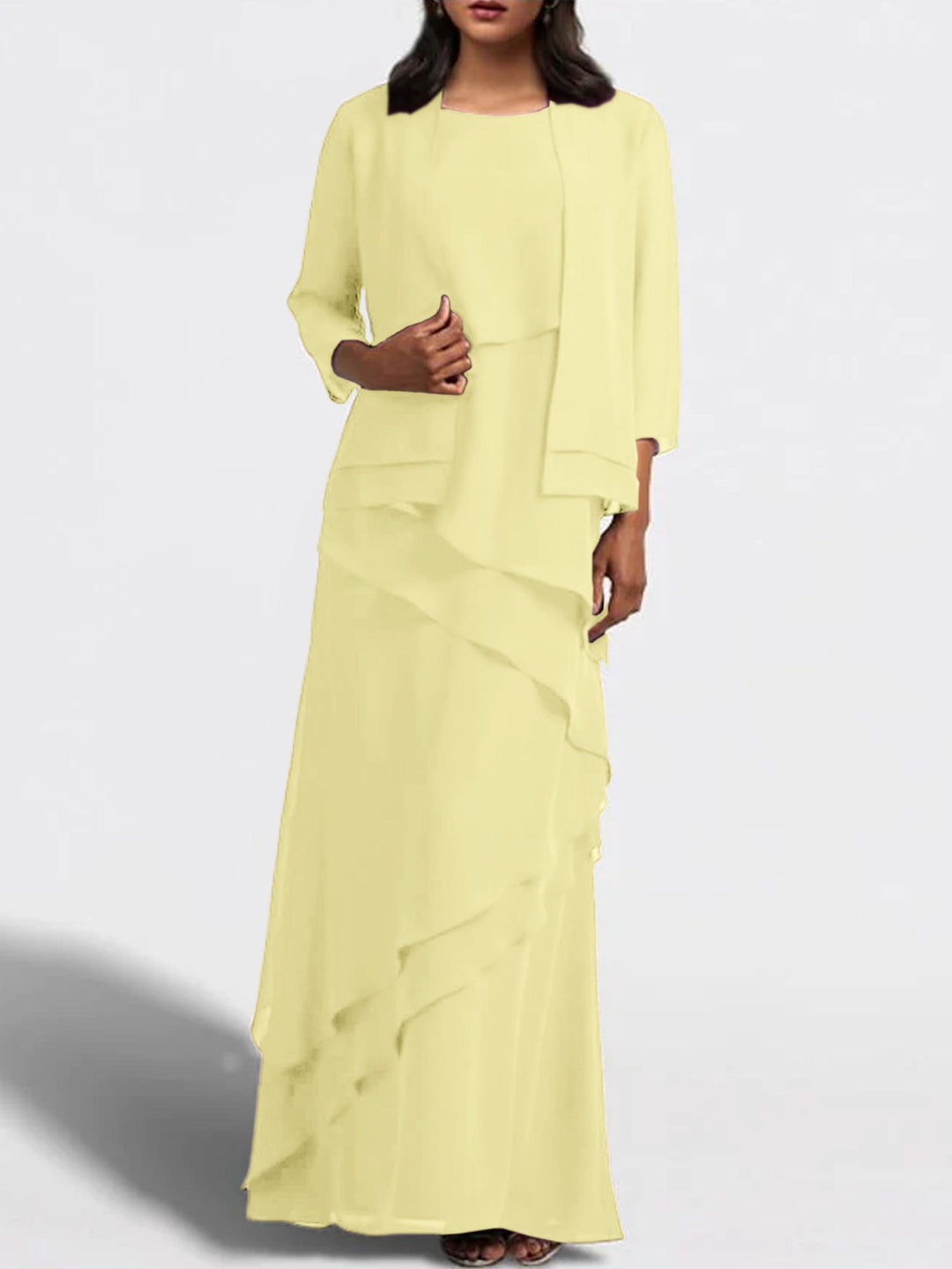 Robes de Mère de la Mariée Fourreau/Colonne Longueur Au Sol avec Veste