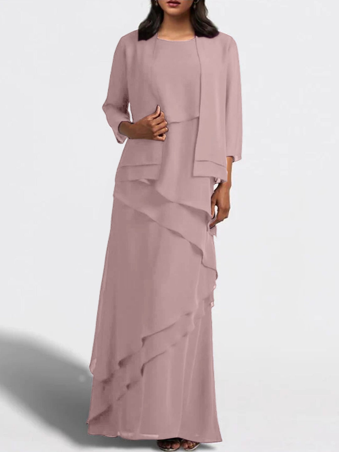 Robes de Mère de la Mariée Fourreau/Colonne Longueur Au Sol avec Veste