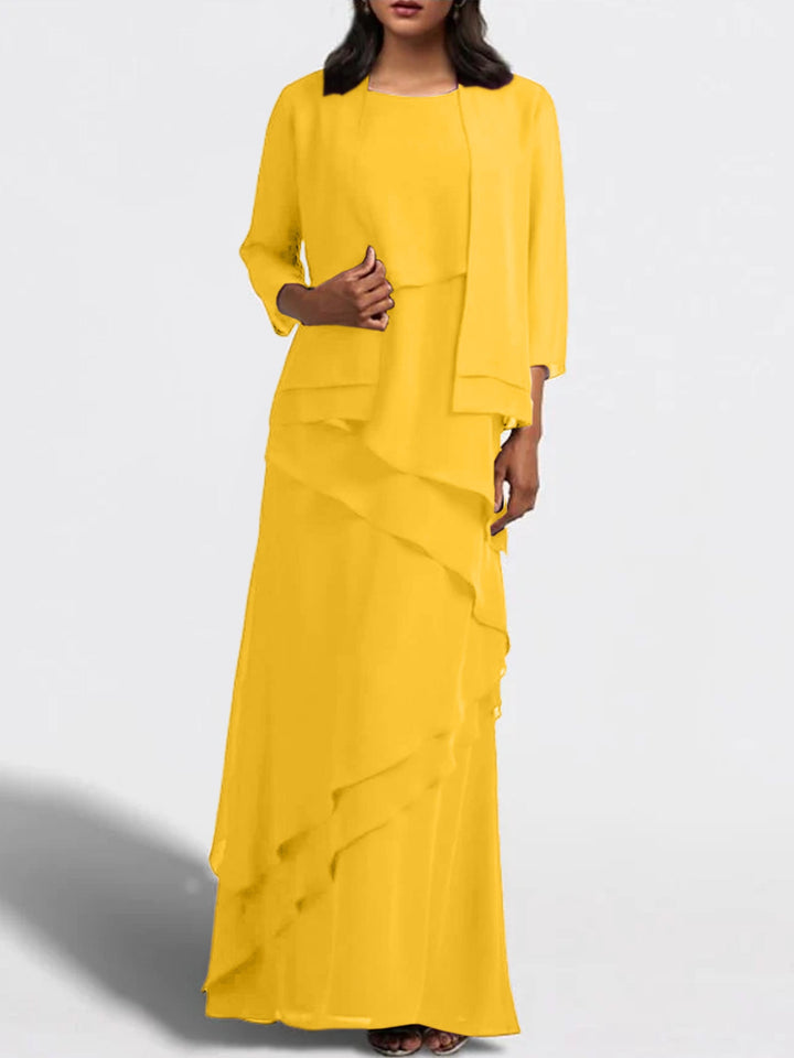 Robes de Mère de la Mariée Fourreau/Colonne Longueur Au Sol avec Veste