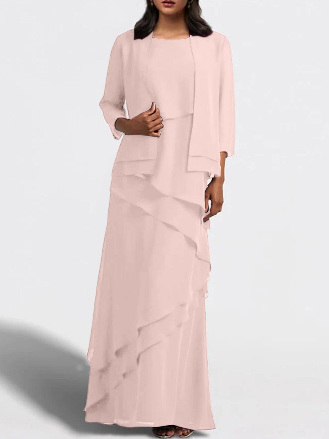 Robes de Mère de la Mariée Fourreau/Colonne Longueur Au Sol avec Veste