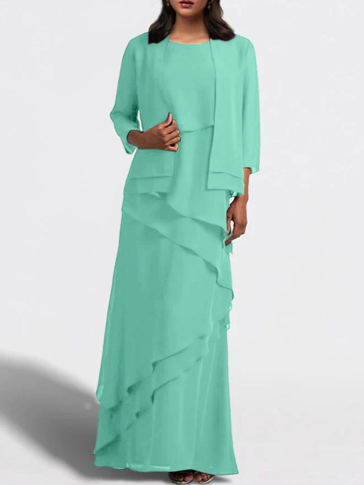 Robes de Mère de la Mariée Fourreau/Colonne Longueur Au Sol avec Veste