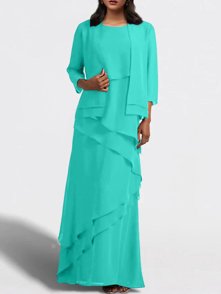 Robes de Mère de la Mariée Fourreau/Colonne Longueur Au Sol avec Veste