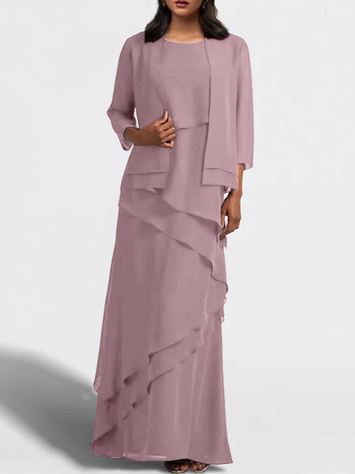 Robes de Mère de la Mariée Fourreau/Colonne Longueur Au Sol avec Veste