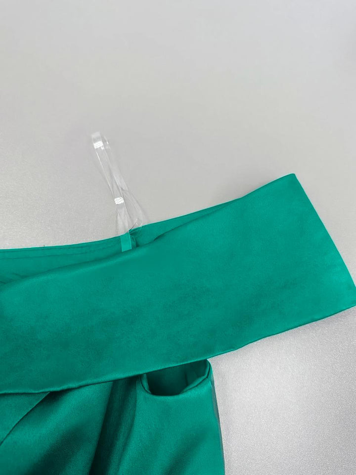 Robe de Mère de la Mariée Grande Taille, Coupe A-Line/Princess, Épaules Dénudées, Sans Manches, Longueur Cheville, avec Poches