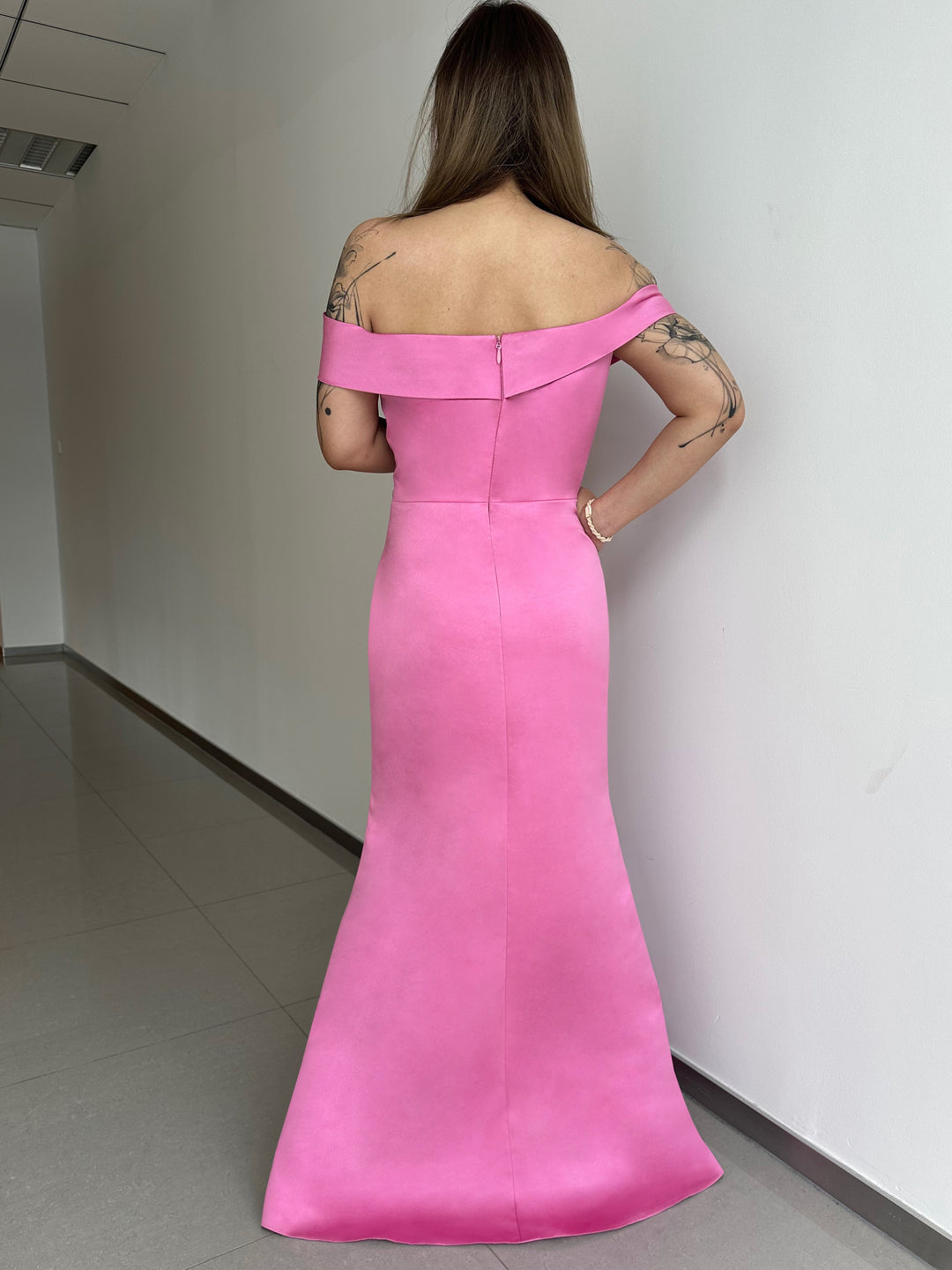 Robe de Mère de la Mariée Sirène/Trompette Sans Manches, Longueur Au Sol, Couleur Unie