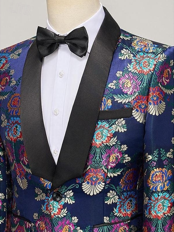 Costumes pour Hommes à Simple Boutonnage et à Un Bouton 2 Pièces pour Soirées et Bals de Fin D'Année